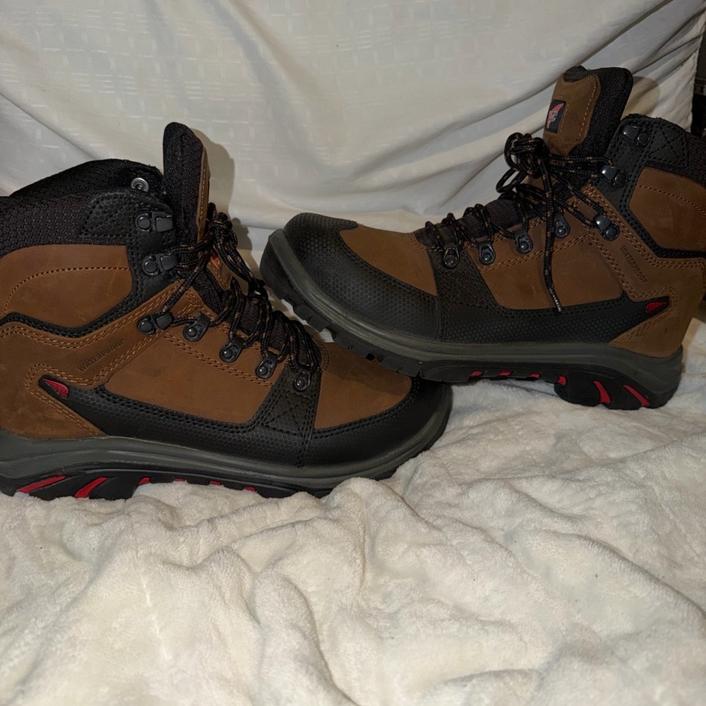 Men's Brown and Black Hiking Boots